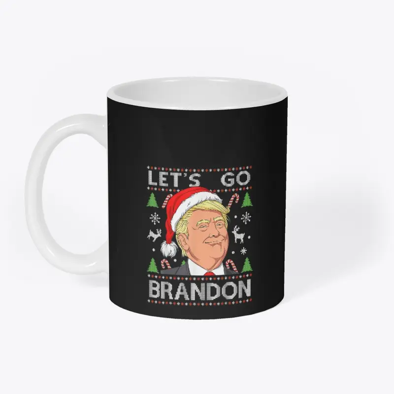 Funny Let's Go Brandon Trump Christmas