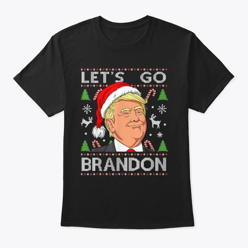 Funny Let's Go Brandon Trump Christmas