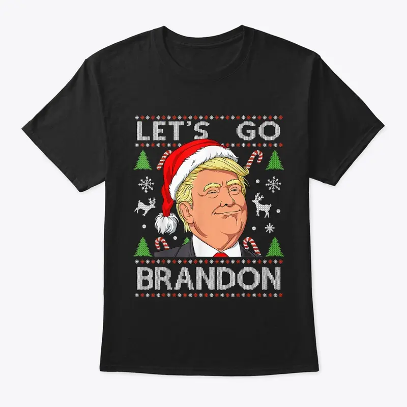 Funny Let's Go Brandon Trump Christmas